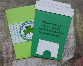 Gift Card Holder - Saint Patrick's Day - Coffee - An Irish Blessing -  St. Patty's Day-  (2)