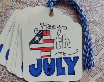 4th of July - Happy Fourth of July - Independence Day - Gift/Hang Tags (8)