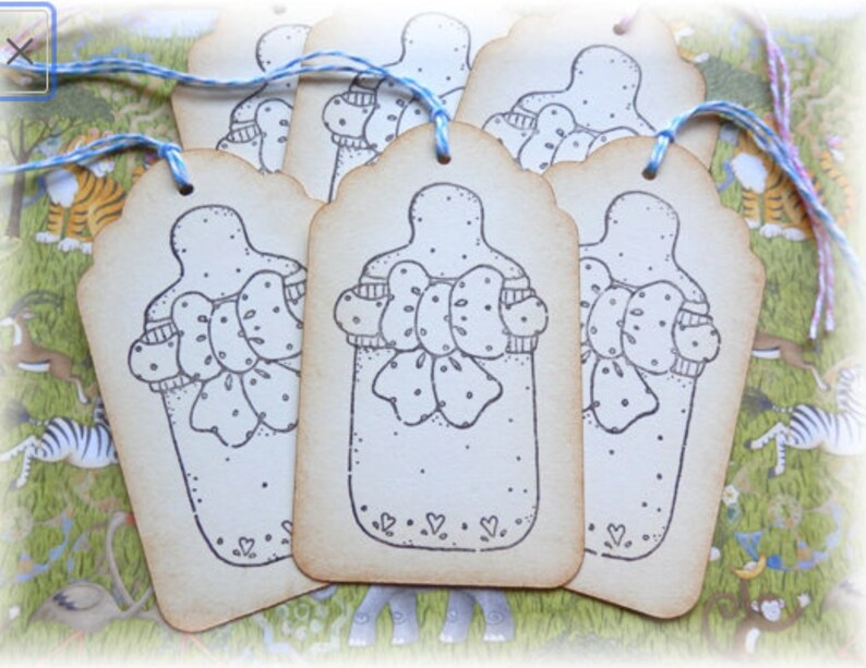 Baby Tags Baby Bottle Baby Shower Gift/Hang Tags 8 image 2