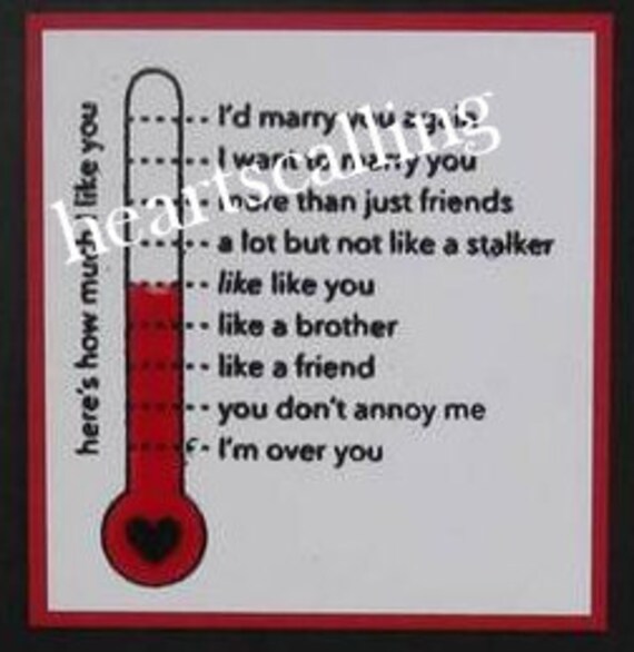 Love meter thermometer I hate you like you love you Etsy