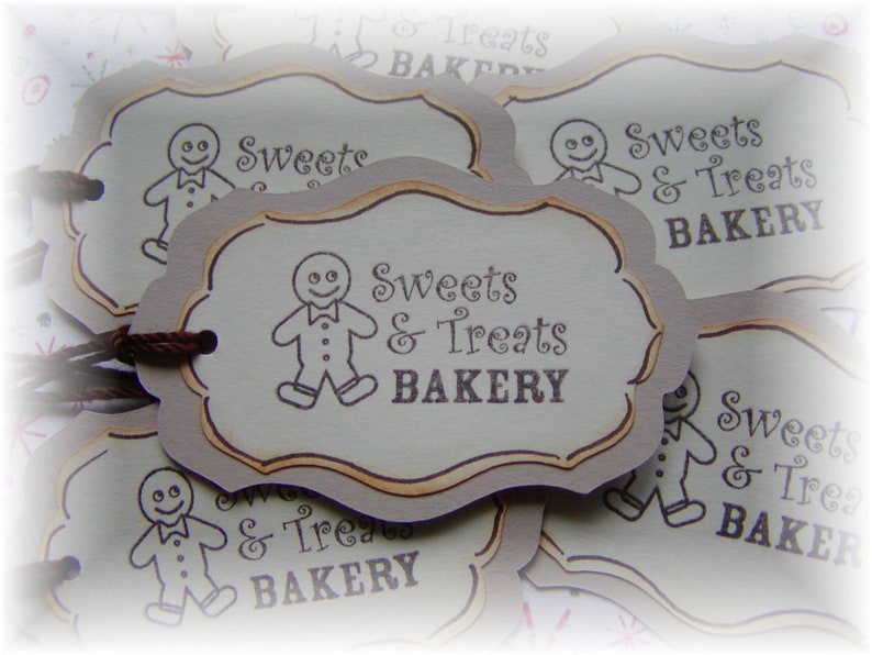 Bakery 6 Gingerbread Man Tags Sweet Treats