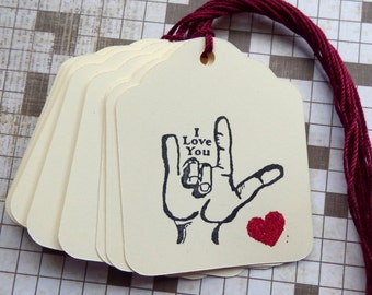 I Love you - American Sign Language/ASL Gift/Tags (8)