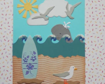 Handmade Birthday Card  - Birthday - Whale of a Day - Handmade Card (1)