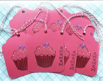 XOXO  - Cupcake - Gift/Hang Tags (8)