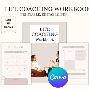 Life Coaching Workbook Planner – Personal Development Journal, Goal Setting, Self-Help Guide, Digital Download