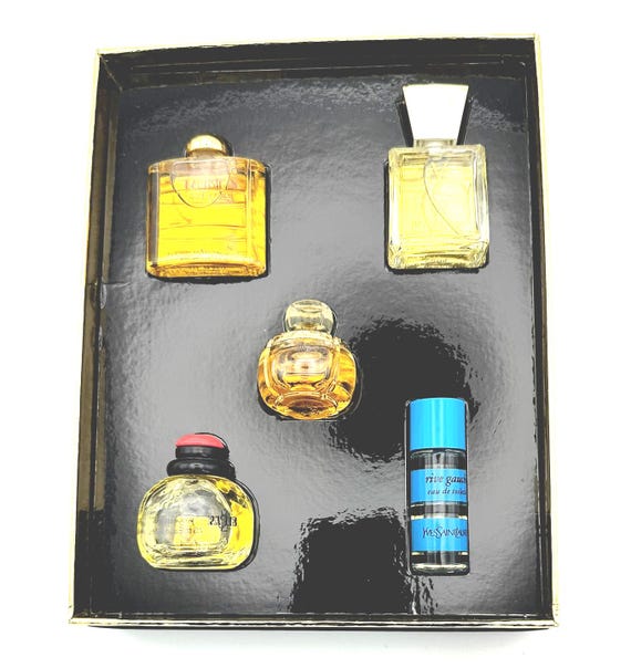 Vintage Yves Saint Laurent Miniature Perfume Set: Opium, Y, Paris