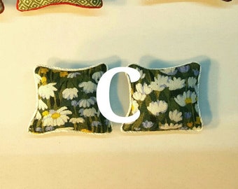 Option C available - Dollhouse Miniature Pillow sets with floral pattern