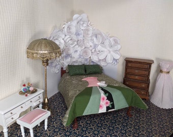 Dollhouse Bedding - 1/12 scale full bed size