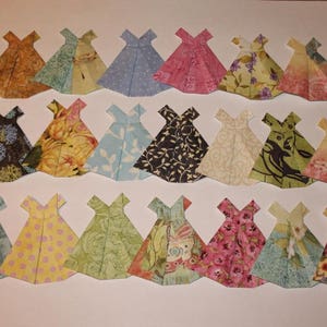 Paper origami dresses 5 inches tall choice of set of five image 7