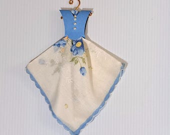 Vintage floral Hanky Dress with a blue bodice