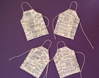 Choice of aprons - 1 12 doll clothes