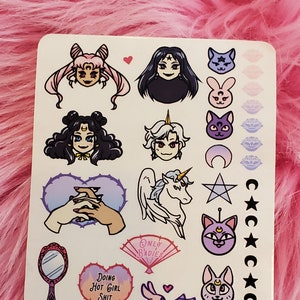 Sticker sheet: Wicked lady and friends