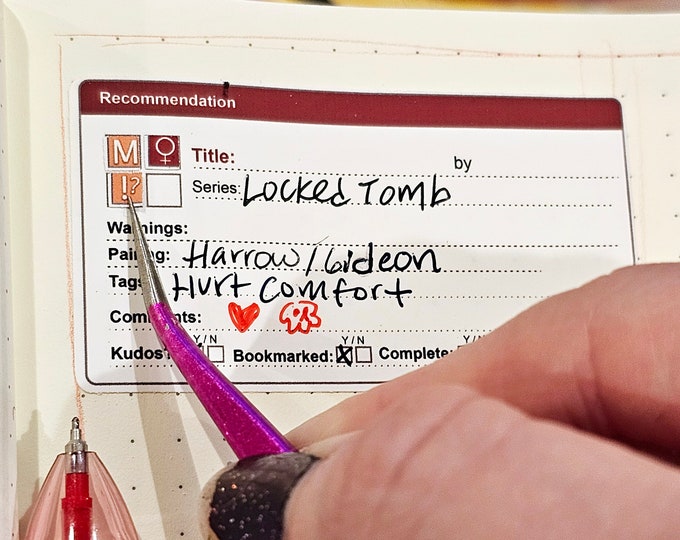 planner Stickers: Ao3 reading log stickers