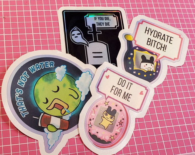 Sticker set: Tamagotchi waterbottle