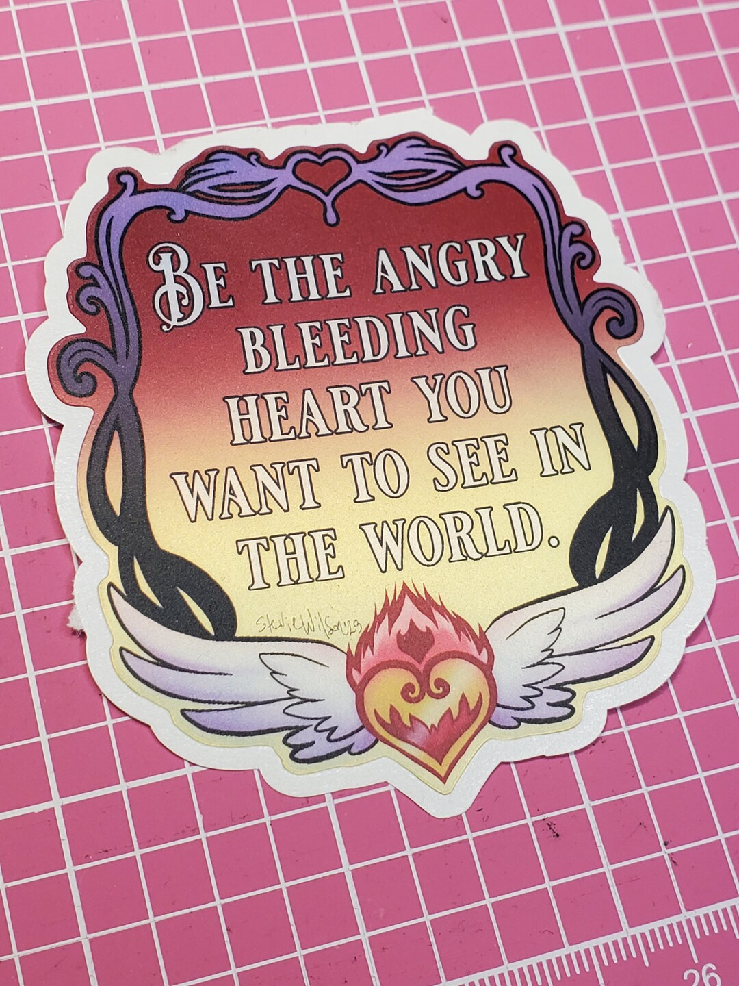 Sticker: Be the Angry Bleeding Heart You Want to See in the World - Etsy