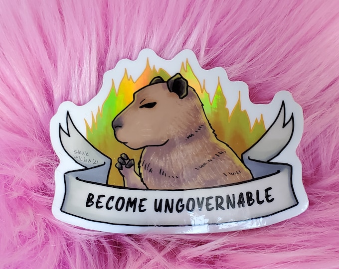 Sticker: unlawful Capybara