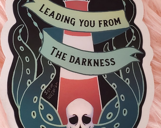 Sticker: lighthouse & kraken