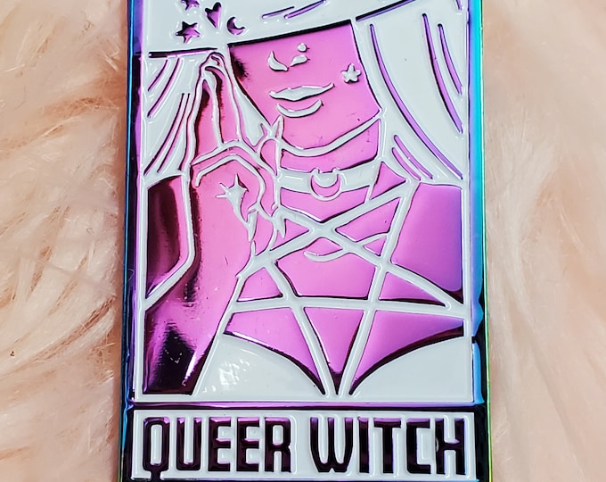 Queer witch pin