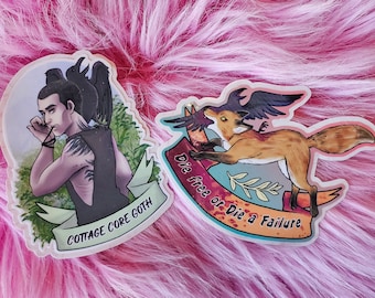 Stickers: foxcourt and raven cycle, because emotionally damaged boys I guess