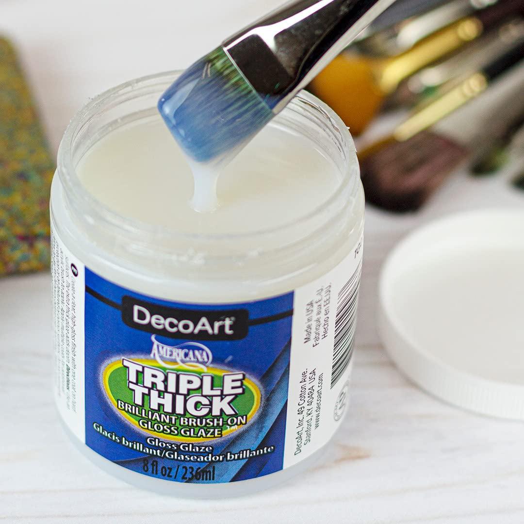 DecoArt Triple Thick Glossy Finish Glaze – 8 Fluid Ounces