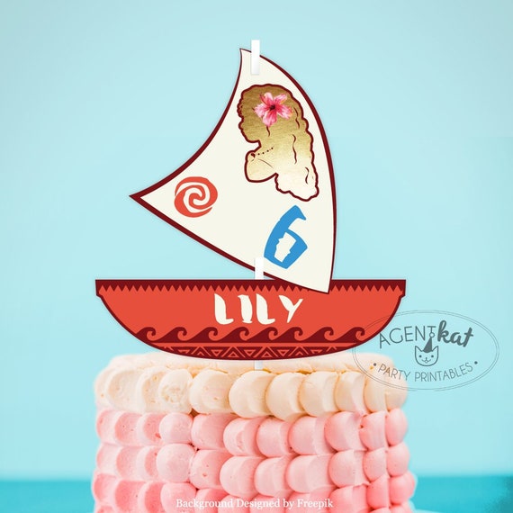 Island Girl Birthday Cake Topper Boat Printable Tropical Etsy - costco roblox cake