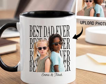 Custom Baby Photo Dad Mug,Personalized Best Dad Ever Coffee Cup,Gift for Dad,Daddy Keepsake,Best Dad Ever Mug,Father's Day Gift,New Dad Gift