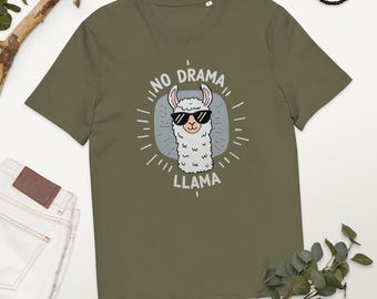 Classic No Drama Lama Unisex T-Shirt aus Bio-Baumwolle