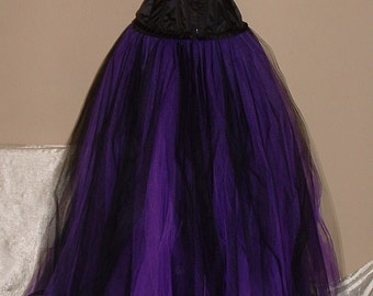 purple and black tulle skirt