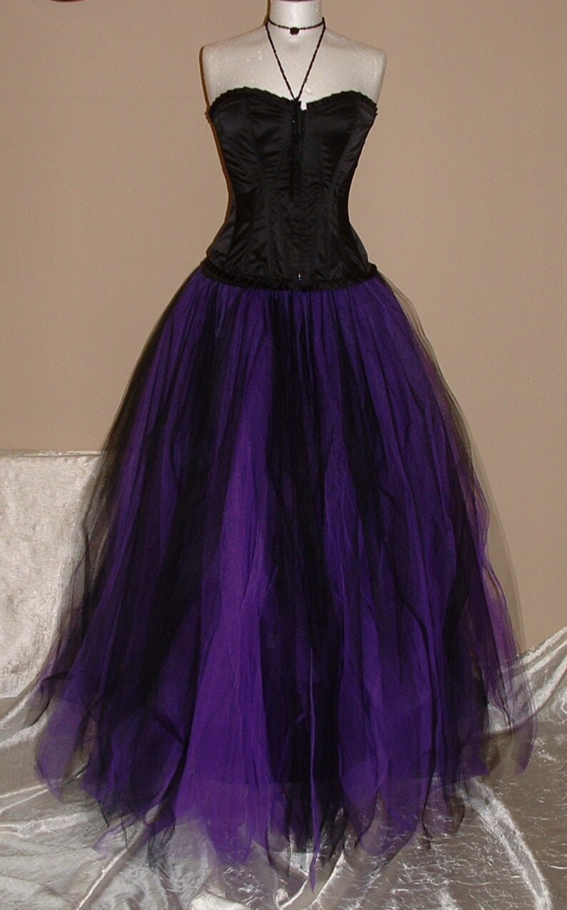 black and purple victorian dress