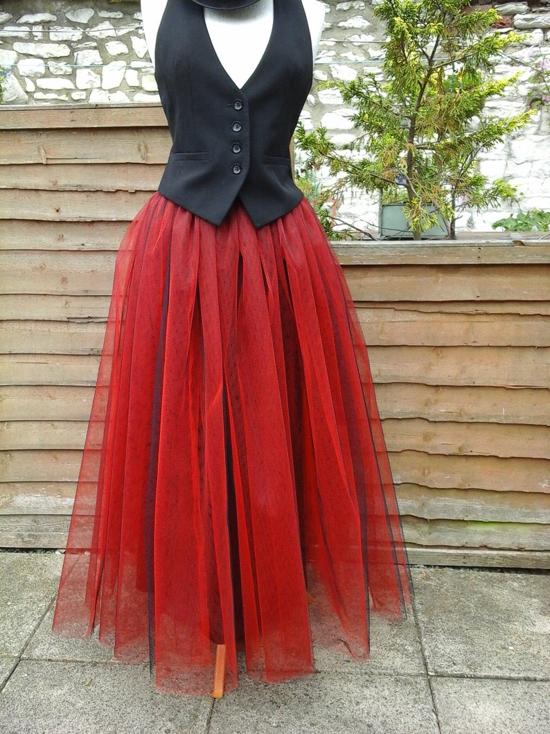 red long tutu