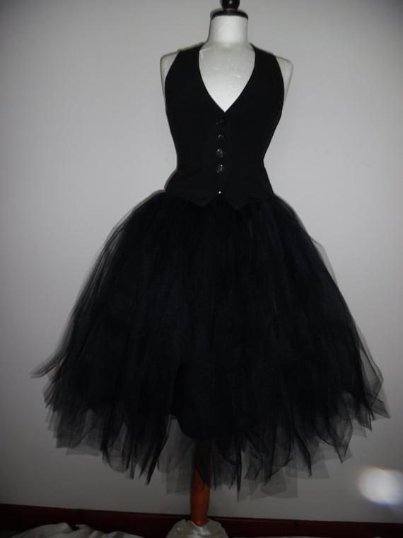 womens black tulle dress