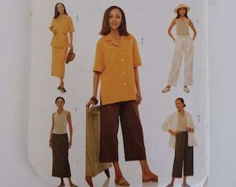 Butterick 3401, Misses' petite shirt top skirt and pants pattern, Sizes 6 - 10, UNCUT pattern