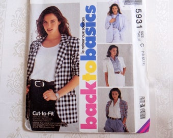 McCall's 5931, Sizes 10 - 14, unlined jacket pattern, UNCUT pattern