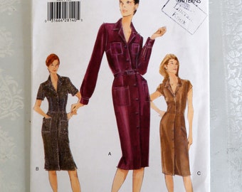 Vogue 9901, misses petite dress pattern. Sizes 12 - 16, UNCUT pattern