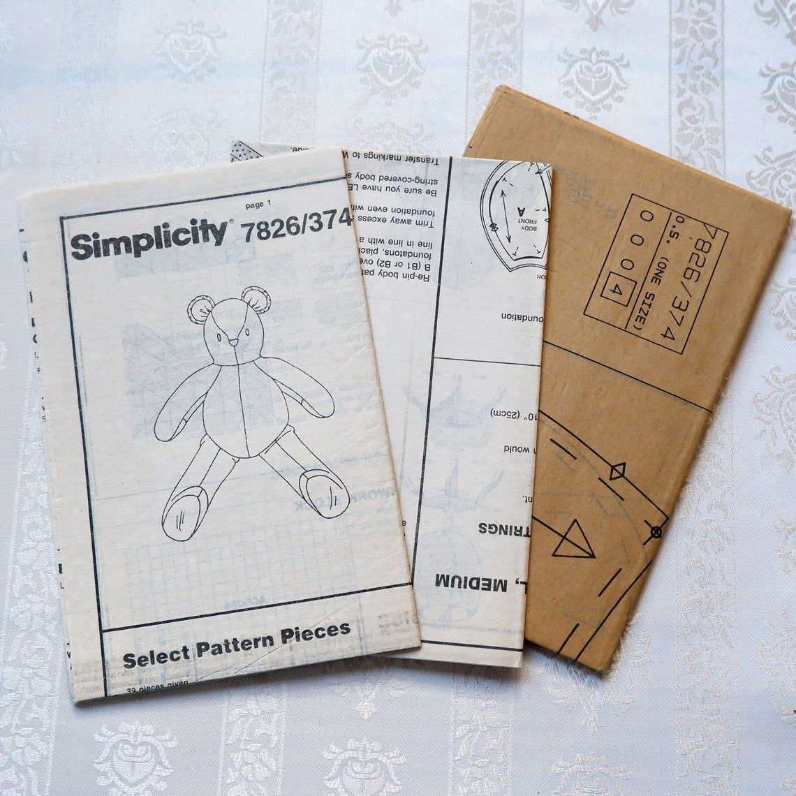 Simplicity Crafts 7826 Pattern Bears in Three Sizes UNCUT Etsy UK