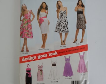 New Look 6699, Sleeveless dress pattern, Sizes 8 - 18, UNCUT pattern