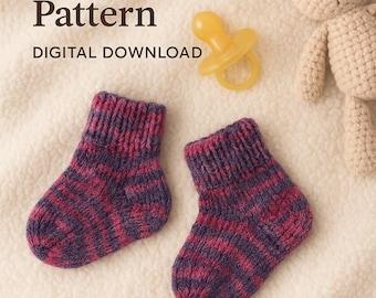 Baby Socks Knitting Pattern: Preemie & Newborn Booties (PDF Pattern)