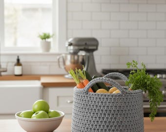 Crochet Basket Pattern: DIY Home Decor Storage Bin (Digital Download)