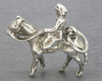 27mm Silver Yellow Plated Soldier On Horse Charm 27mm Silver Yellow Plated Soldier On Horse Charm