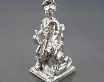 Rare Wells Sterling Hoosier Youth Lincoln National Statue Charm, Fort Wayne Indiana Statue by Paul Manship