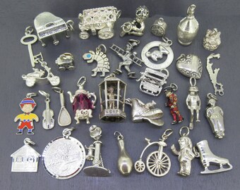 Baby Bib Charm Antqued Sterling Silver Baby Bib Charm Antqued Sterling Silver