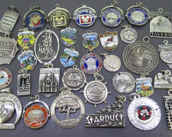 CHOICE Vintage Sterling Bracelet Souvenir Charm, Disney World, Disneyland, Circus World, Busch Gardens, Miami Florida, Sea World, Astrodome