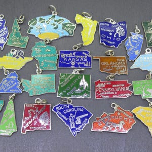 Carte d'état émaillée CHOICE, Most Sterling, Hawaï, New Jersey, Idaho, Floride, Ohio, Illinois, Minnesota, Tennessee, Wisconsin, Kansas