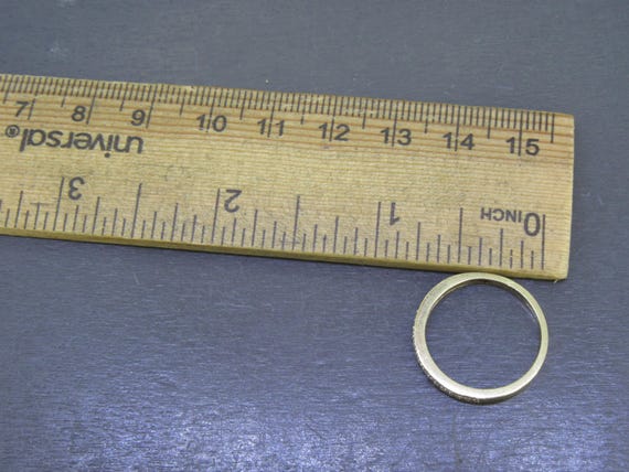 Vintage Diamond Stacking Ring, Solid 10k Gold Ban… - image 5