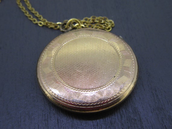 Antique Monogrammed Locket Pendant Necklace with … - image 3