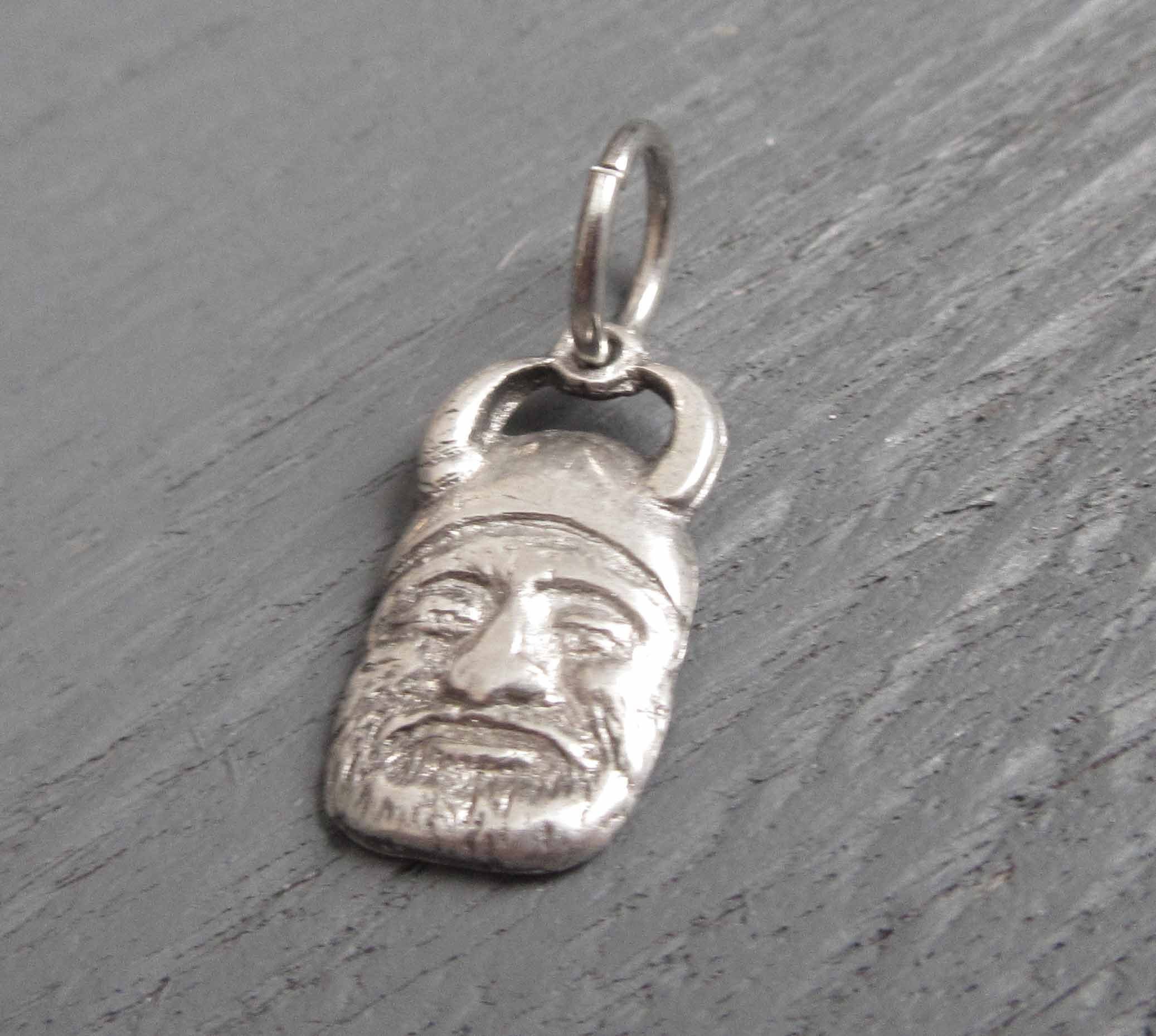 Sterling Viking Head Charm or Pendant Vintage Sterling Silver Etsy