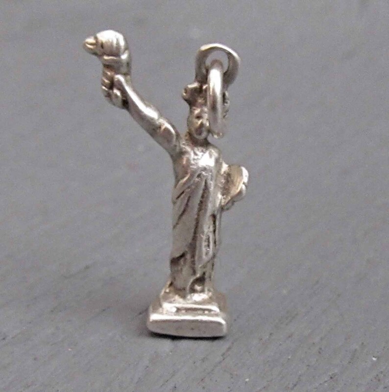 Statue of Liberty Charm Sterling Silver NYC New York City Etsy