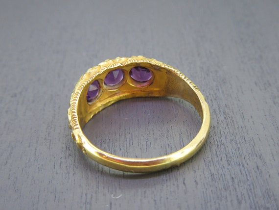 Antique Amethyst Ring on Gold Filled Band, Size 8… - image 6