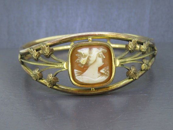 Antique Gold Filled Cameo Bracelet