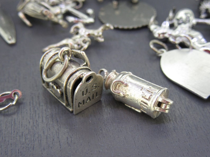 CHOICE Vintage Sterling Bracelet Charm, Silver Springs Florida, Stained